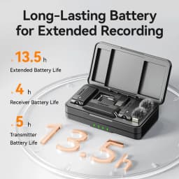 Ulanzi A100 Wireless Microphone Lavalier MIC for iPhone 16 15 Pro（Max） Camera Sound Recording Real-time Monitoring  J12 Upgrade