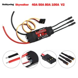 Hobbywing Skywalker 30A 40A 50A 60A 80A 100A 120A V2 ESC Speed Controller with UBEC for RC FPV Quadcopter Airplane Helicopter