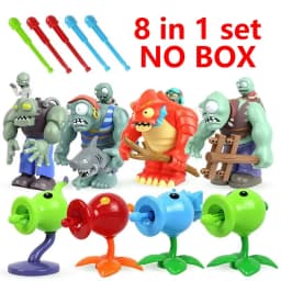 Plants VS Zombies 2 Playset Cactus Peashooter Coconut Cannon Genuine Game Scene Figure Ornaments Soft Silicone Birthday Gift boy