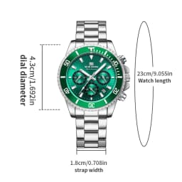 Multifunctional Mens Quartz Watch Luxury Water Night Glow Business Style Diver Series Stainless Steel Leisure Fashion Wristwatch
