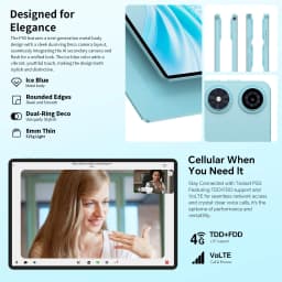 Teclast P50 Tablet 11" 90Hz Max.20GB RAM 128GB ROM Unisoc T606 Octa Cores 7000mAh Battery Android 15 Tablets LTE(4G)