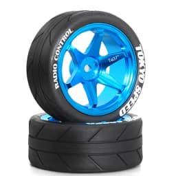 RED SPIDER 65mm Wheel Tyres Tires 12mm Hex Blue Rim Durable Rubber for 1/10 1/12 1/14 RC Car Racing Competitable Wltoys 144001