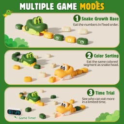 Magnetic Eating Snake Remote Control Car Toy for Boys Dual Player Battle Greedy Bean Children's Birthday Gift
