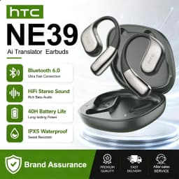 HTC NE39 AI Translate Earphone Wireless Bluetooth Earphones Long Battry Life TWS Sport Open Ear Headphones With Mic HD Call