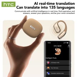HTC NE39 AI Translate Earphone Wireless Bluetooth Earphones Long Battry Life TWS Sport Open Ear Headphones With Mic HD Call