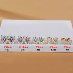 0.5-5ct Oval Cut Moissanite Stud Earring for Women D Color Sparkling Diamond 925 Sterling Silver Ear Studs Party Jewelry Gifts