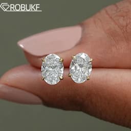 0.5-5ct Oval Cut Moissanite Stud Earring for Women D Color Sparkling Diamond 925 Sterling Silver Ear Studs Party Jewelry Gifts