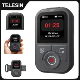 TELESIN 60M Bluetooth Remote Control For DJI OSMO Action 6 5pro 4 OSMO 360 With Wrist Strap Screen Display For DJI Action 4 5 6