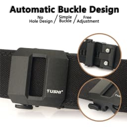 TUSHI Belt Hard Tactical Belt for Men Metal Automatic Buckle IPSC Gun Belt 1100D Nylon Military Belt Outdoor Sports Girdle Male