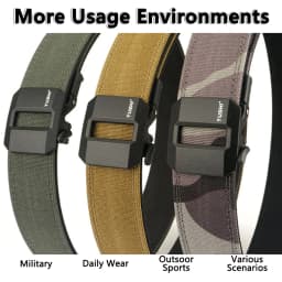 TUSHI Belt Hard Tactical Belt for Men Metal Automatic Buckle IPSC Gun Belt 1100D Nylon Military Belt Outdoor Sports Girdle Male