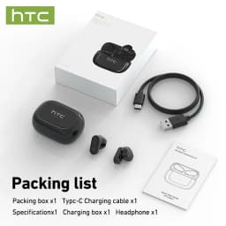 HTC NE51 TWS Wireless Earbuds Bluetooth 6.0 AI Translator ENC Noise Cancelling IPX5 Waterproof 14.2mm HiFi Stereo Headphones