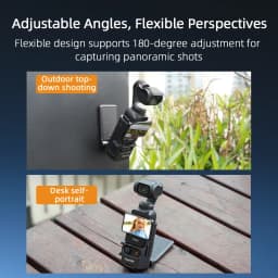 Flymile Magnetic Mount for DJI OSMO Pocket 3 Clip Holder Cycling/V-log/Tabletop Base Adjustment Camera Accessories
