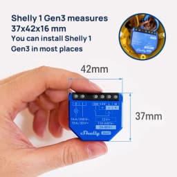 Shelly 1 Gen3 Dry Contact Smart Switch WiFi Bluetooth Operated Relay Low Voltage Support Over Temperature Protection Control