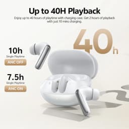 QCY MeloBuds N20 Wireless Earphones HT20 Bluetooth 6.0 Adaptive Hybrid ANC Headphone 6 Mics HD Call TWS Earbud 68ms Low Latency