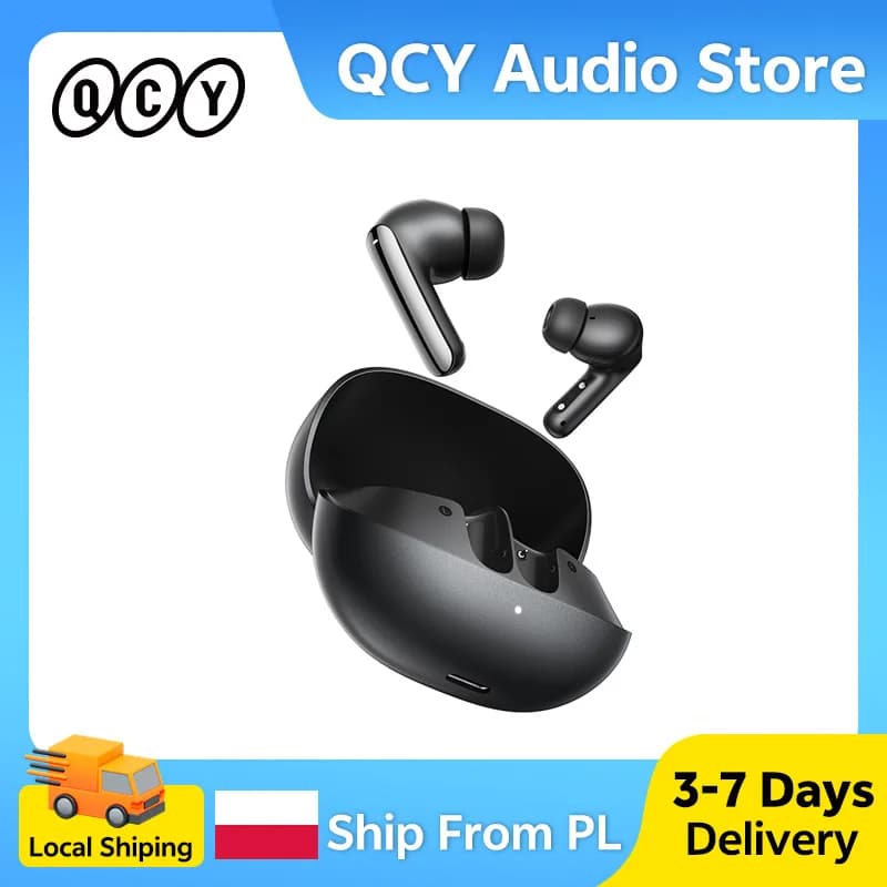 QCY MeloBuds N20 Wireless Earphones HT20 Bluetooth 6.0 Adaptive Hybrid ANC Headphone 6 Mics HD Call TWS Earbud 68ms Low Latency