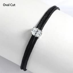 Smyoue Oval Cut 5*7mm Moissanite Bracelets Braided-rope Chain for Women Girls Birthday Gift Pure Silver S925 Bracelet Wholesale