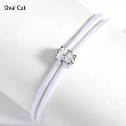 Smyoue Oval Cut 5*7mm Moissanite Bracelets Braided-rope Chain for Women Girls Birthday Gift Pure Silver S925 Bracelet Wholesale