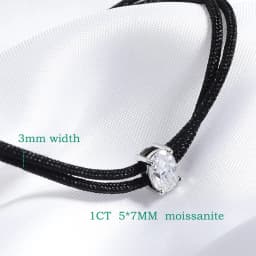 Smyoue Oval Cut 5*7mm Moissanite Bracelets Braided-rope Chain for Women Girls Birthday Gift Pure Silver S925 Bracelet Wholesale