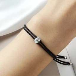 Smyoue Oval Cut 5*7mm Moissanite Bracelets Braided-rope Chain for Women Girls Birthday Gift Pure Silver S925 Bracelet Wholesale