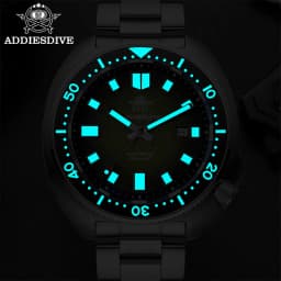 ADDIESDIVE Top Men‘s Abalone Shell Watch 20Bar Waterproof AD2511 Reloj Hombre BGW9 Super Luminous Sapphire Glass Quartz Watch