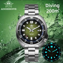 ADDIESDIVE Top Men‘s Abalone Shell Watch 20Bar Waterproof AD2511 Reloj Hombre BGW9 Super Luminous Sapphire Glass Quartz Watch