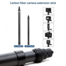3M Carbon Fiber Scalable Monopod Extended Edition Invisible Selfie Stick For Insta360 X3 X2 For Go Pro 9 10 11 12 Stick Tripod