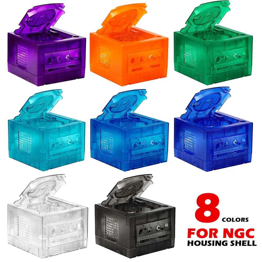 8 COLORS Ice Blue Transparent Housing Replacement Shell Case For Gamecube NGC DOL-001 and DOL-101 Game Console Gaming Accssories