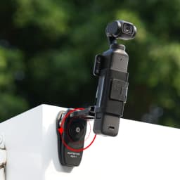 SUNNYLIFE Backpack Clip Mount for DJI Pocket 3 | Extendable Rotatable Magnetic Holder - Hands-Free Vlogging, Cycling, Hi