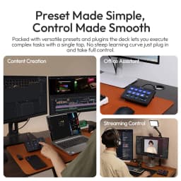 Ulanzi D200H D200 7 in 1 Stream Deck Controler Keyboard with 14 LCD Keys for OBS Live Youtube Content Creation Gaming Office