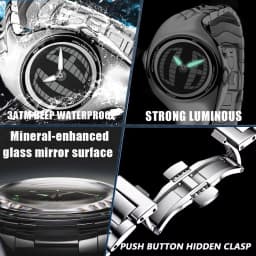 Y2K Digital Men's Watch Twisted Technology Dual-Display Vintage-Futuristic Style Timepiece Unique Metal Men's Quartz Wristwatch