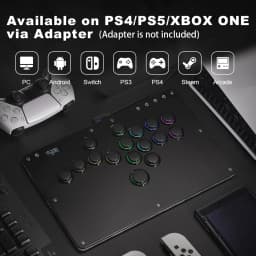 Haute42 R16 Button Rim Leverless Hitbox Controller Stickless Arcade Stick Controller For PC/ PS4/PS5/Steam Hitbox Fightstick