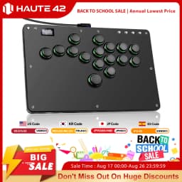 Haute42 R16 Button Rim Leverless Hitbox Controller Stickless Arcade Stick Controller For PC/ PS4/PS5/Steam Hitbox Fightstick