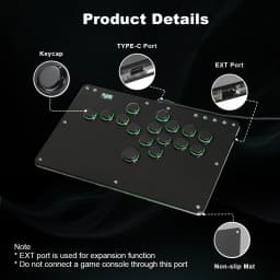 Haute42 R16 Button Rim Leverless Hitbox Controller Stickless Arcade Stick Controller For PC/ PS4/PS5/Steam Hitbox Fightstick