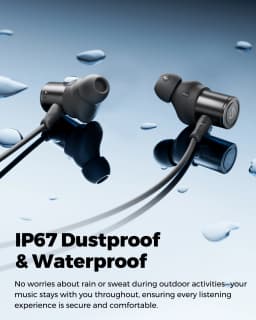SoundPEATS Q40 HD Wireless Earphones Sport Bluetooth 5.4 Headphones LDAC Hi-Res Audio, 11mm Dual-Magnet Driver, IP67,Fast Charge