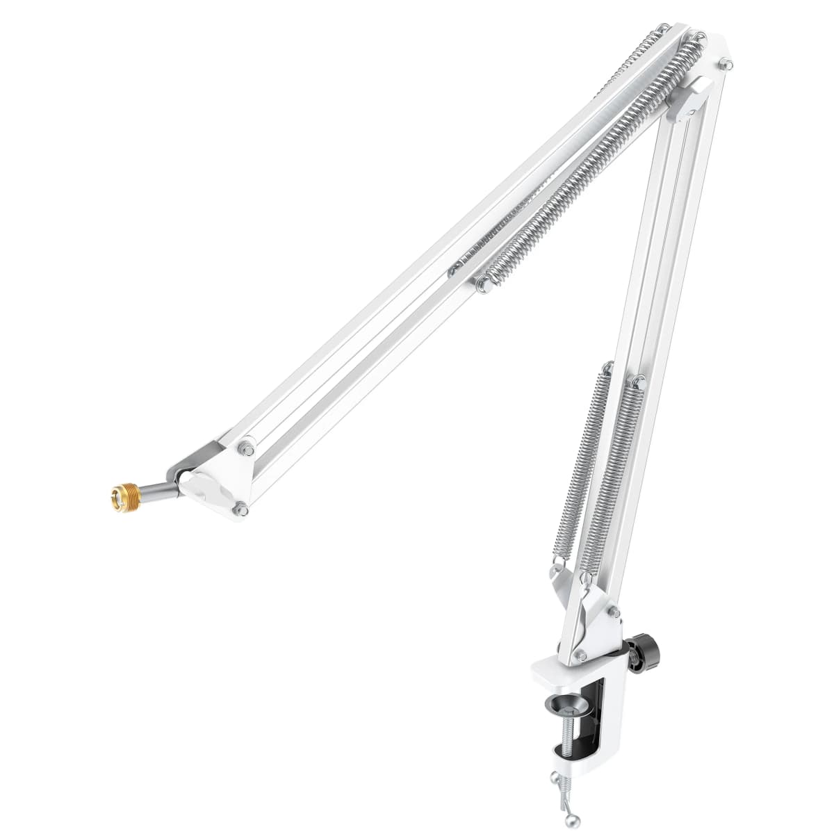 AmpliGame by FIFINE Metal Microphone Stand – Sturdy,Universal Mount Compatible for Studio, Streaming & Podcast Setup-CS1W White