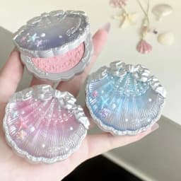 Flower Knows Pearl Shell Shape Velvet Embossed Blush Matte Finish Buildable Blendable Powder Blush For Cheeks For All Skin Tones