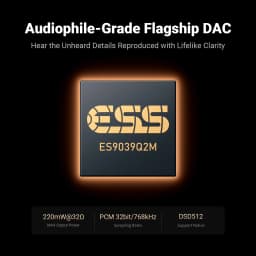 Fosi Audio DS3 DAC Amp Portable HIFI Headphone Amplifier XMOS XU316 DSD512 Dongle DAC 4.4mm Balanced/3.5mm Jack