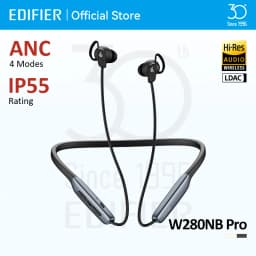 Edifier W280NB Pro Wireless Noise Cancelling Neckband Headphones Bluetooth V5.4 Hi-Res LDAC Sport Earphones IP55 Waterproof