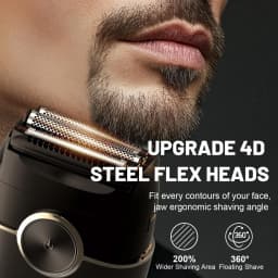 Sweker Electric Razor for Men 4 Blades Floating Head Foil Shaver Waterproof Wet Dry Beard Trimmer Portable Mini Electric Shaver