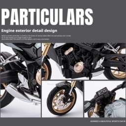 Scale 1:12 Honda CB650 HP4 Motorcycle Model Toy Alloy Diecast Shock Absorption Miniature Racing Motor Models for Kids Gifts