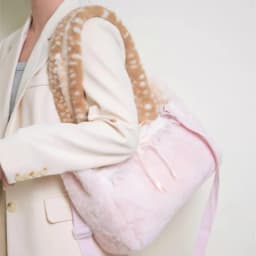 Sweet Cute Plush Bow Tote Bag Women Ballet Style Lace Color Block Large Capacity Shoulder Bags Ladies Harajuku Versatile Handbag