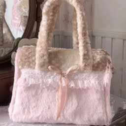 Sweet Cute Plush Bow Tote Bag Women Ballet Style Lace Color Block Large Capacity Shoulder Bags Ladies Harajuku Versatile Handbag