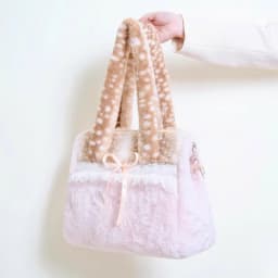 Sweet Cute Plush Bow Tote Bag Women Ballet Style Lace Color Block Large Capacity Shoulder Bags Ladies Harajuku Versatile Handbag