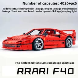 4026PCS Technical LOX Edition F40 Assembly MOC 140629 Building Block Car Supercar Model Adult High Difficulty Racing Toys
