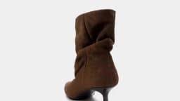 Liyke Winter Pleated Suede Women Shoes Pointed Toe Low Thin Heels Female Brown Retro Elegant Designer Ankle Boots Bottes Femme