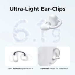 UGREEN ClipBuds Open Ear Wireless Headphones Bluetooth Earphones ANC Dual-feedback Active Noise Cancellation, 32 Hours Playtime