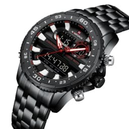 NAVIFORCE Fashion Brand Black Gold Men Watch Fashion Luxury Quartz Wrist Watches Sport Waterproof Stainless Steel Strap NF9234