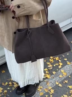 Autumn Winter All-match Bowling Shoulder For Women Horizontal Square Cowhide Vintage Tote Noble Handbag Large Capacity Shopper