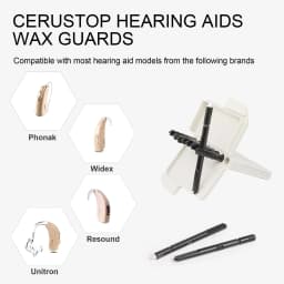 (5 Packs/ 40 Pcs) Phonak Cerustop Wax Guards, for Unitron Widex and GN Resound Hearing Aid Wax Guard Filters