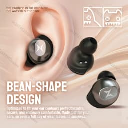 ZOMBIES CAT B12 Bean Design Invisible Earbuds Wireless Bluetooth Sports Earphones In-Ear Deep Bass Headphone with Sport Lanyard